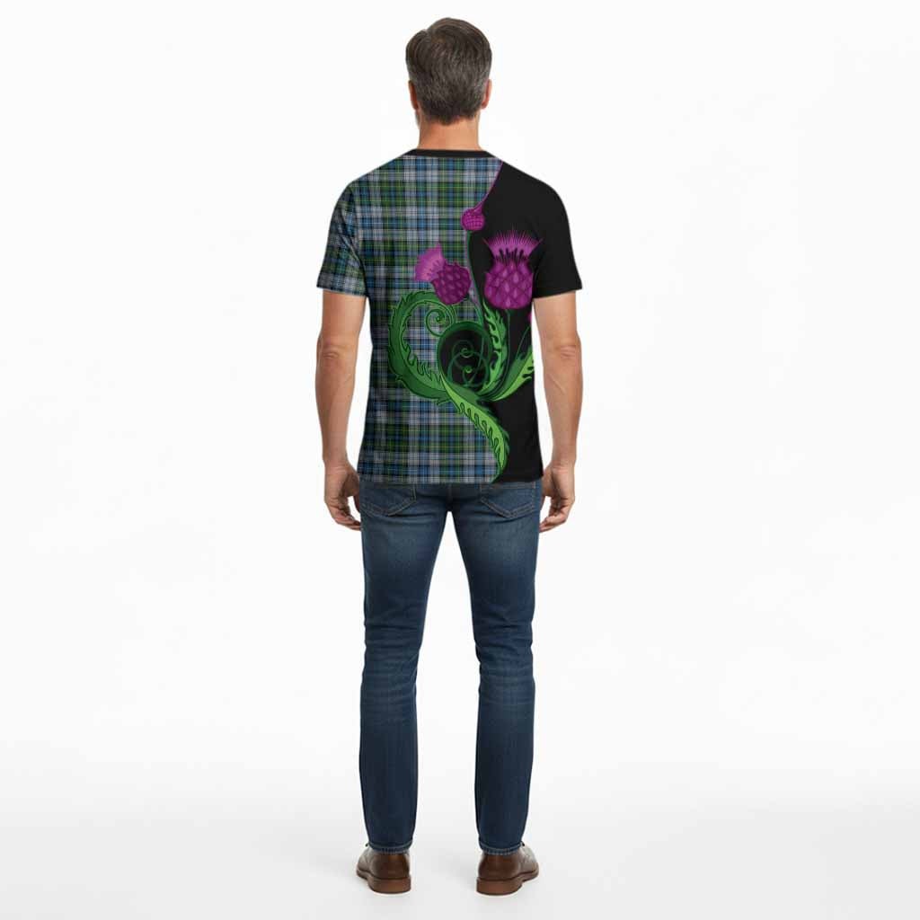 MacNeil (McNeil) Tartan Cotton T-shirt Traditional Scottish Thistle