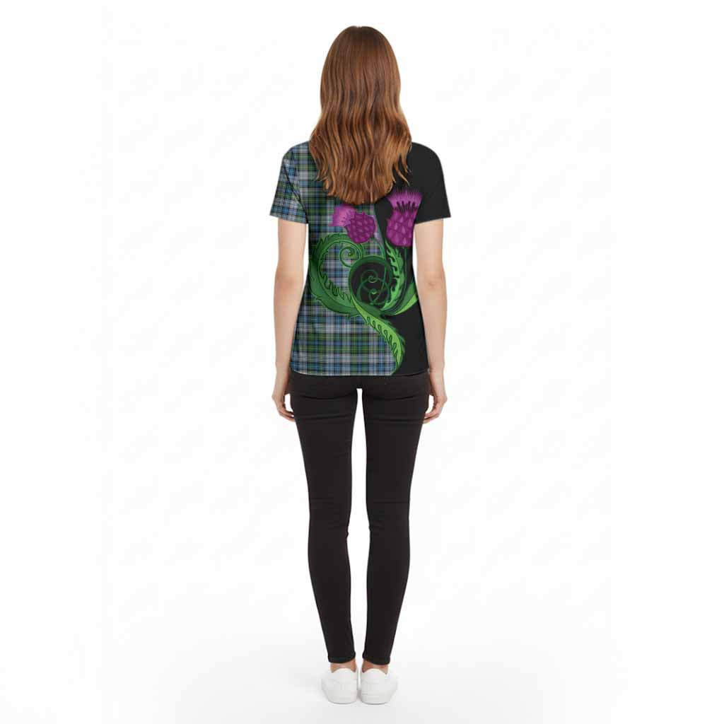 MacNeil (McNeil) Tartan Cotton T-shirt Traditional Scottish Thistle