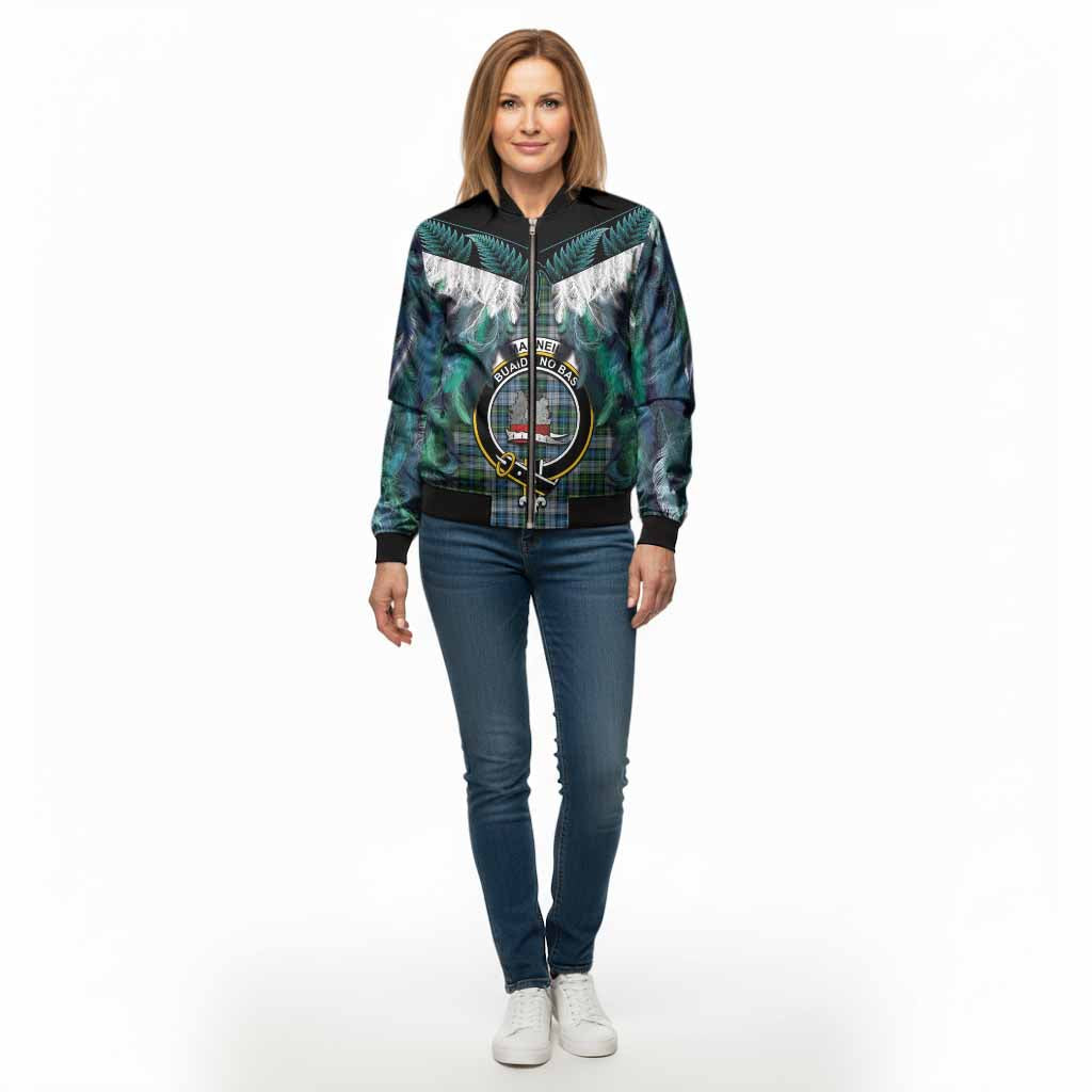 MacNeil (McNeil) Tartan Crest Bomber Jacket New Zealand Maori Korowai Cloak