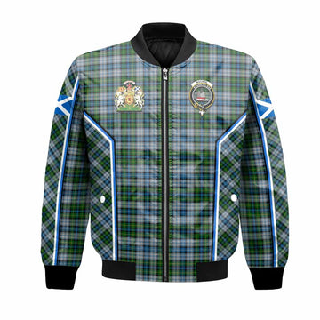 MacNeil (McNeil) Tartan Crest Bomber Jacket Scotland Coat of Arm Flag Style