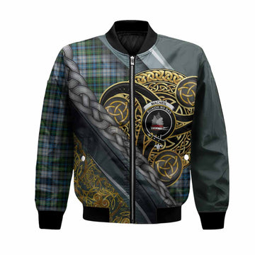 MacNeil (McNeil) Tartan Crest Bomber Jacket Scottish Triskele Celtic