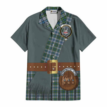 MacNeil (McNeil) Tartan Crest Cotton Hawaiian Shirt Kilt Costume Style