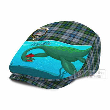 MacNeil (McNeil) Tartan Crest Flat Cap, Jeff Cap Nessie Under Water