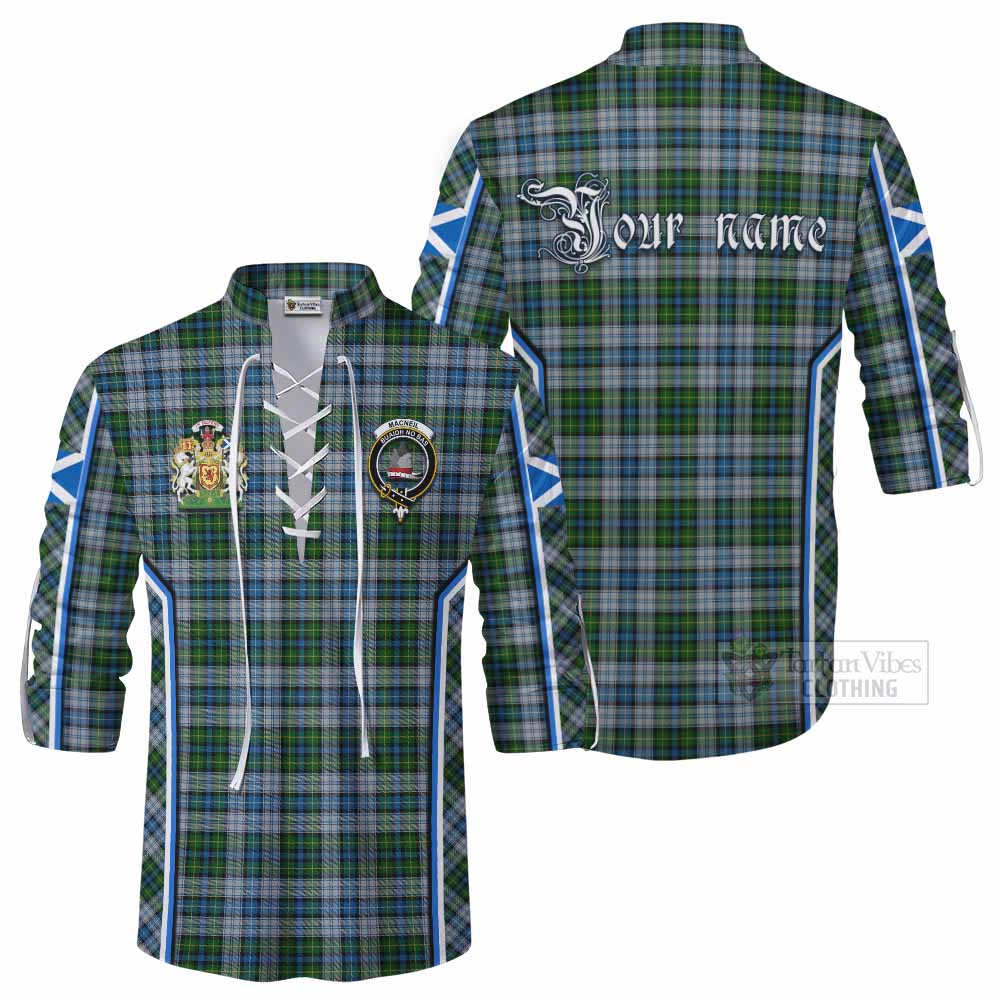 MacNeil (McNeil) Tartan Crest Ghillie Kilt Shirt Scotland Coat of Arm Flag Style - Tartan Vibes Clothing