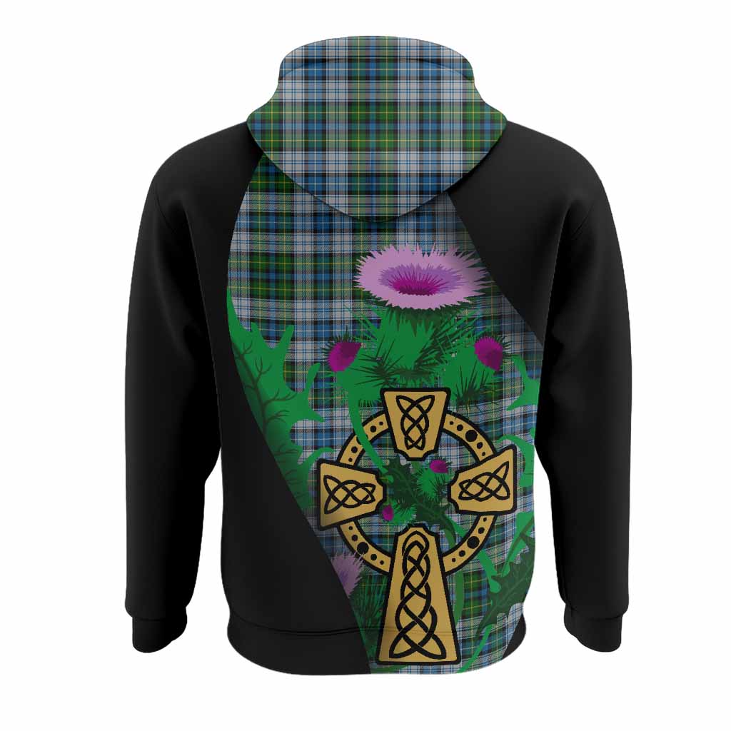 MacNeil (McNeil) Tartan Crest Hoodie Celtic Cross Thistle Flowers