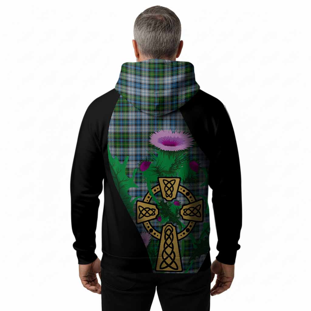 MacNeil (McNeil) Tartan Crest Hoodie Celtic Cross Thistle Flowers