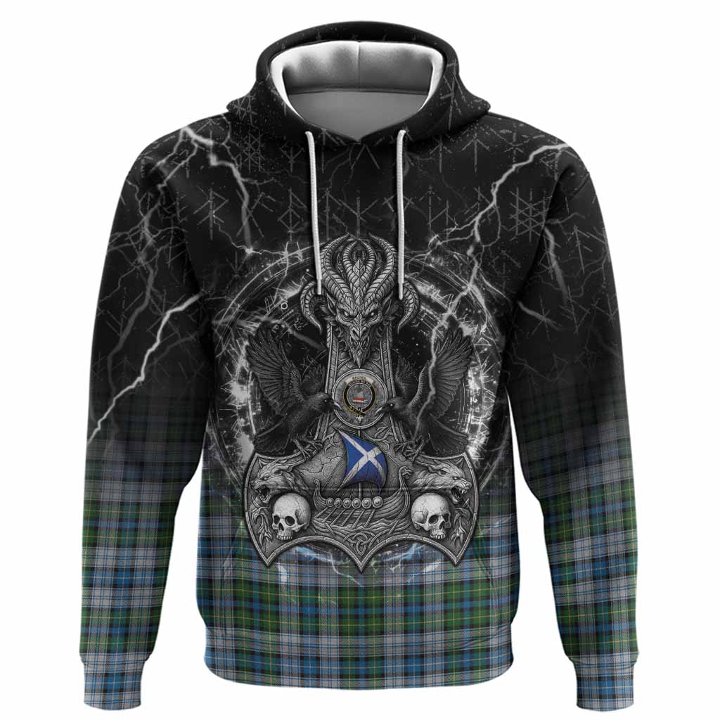 MacNeil (McNeil) Tartan Crest Hoodie Celtic Odin's Raven Legacy