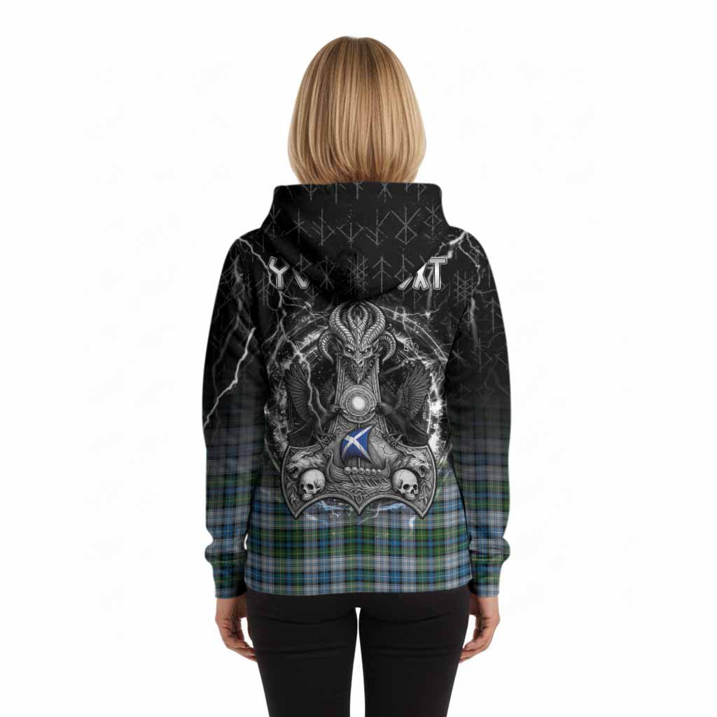 MacNeil (McNeil) Tartan Crest Hoodie Celtic Odin's Raven Legacy