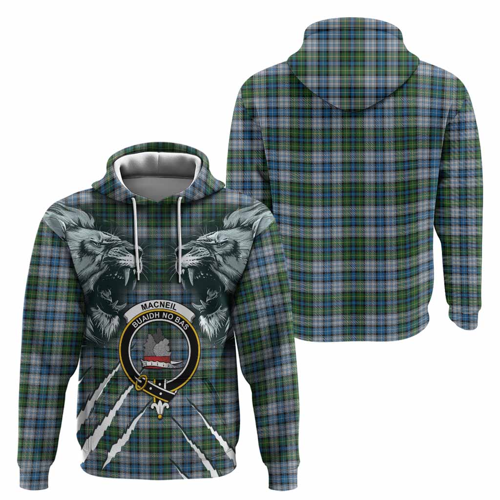MacNeil (McNeil) Tartan Crest Hoodie Ferocious Lion Style
