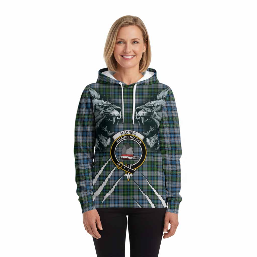MacNeil (McNeil) Tartan Crest Hoodie Ferocious Lion Style