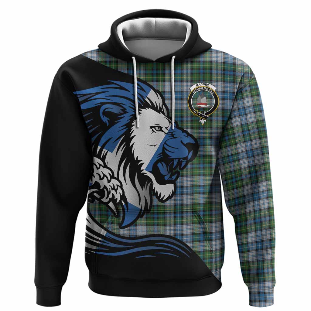 MacNeil (McNeil) Tartan Crest Hoodie Scottish Golden Lions Wave Flow