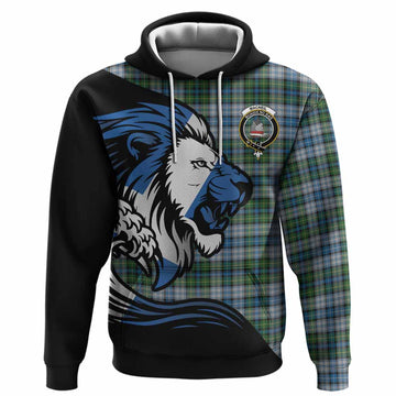 MacNeil (McNeil) Tartan Crest Hoodie Scottish Golden Lions Wave Flow