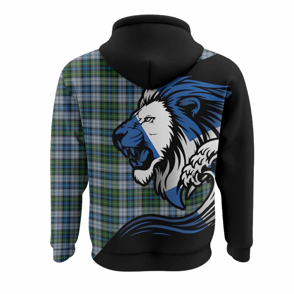 MacNeil (McNeil) Tartan Crest Hoodie Scottish Golden Lions Wave Flow