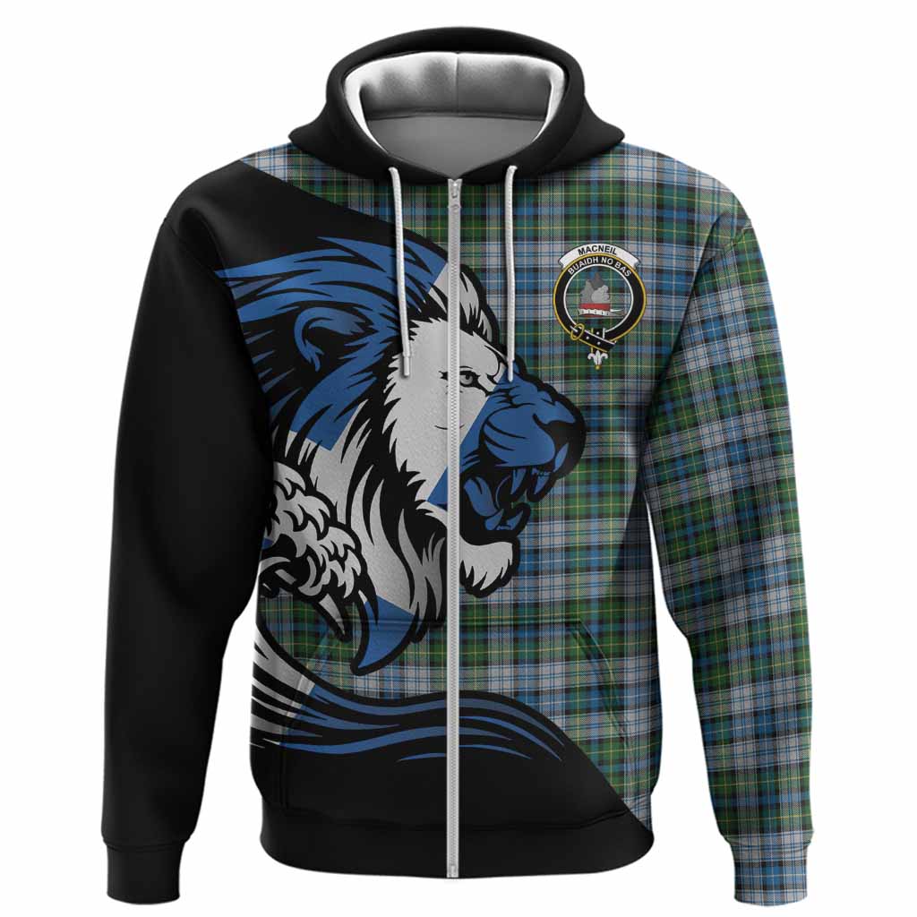 MacNeil (McNeil) Tartan Crest Hoodie Scottish Golden Lions Wave Flow