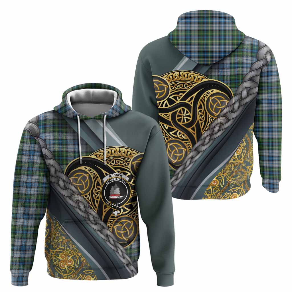 MacNeil (McNeil) Tartan Crest Hoodie Scottish Triskele Celtic