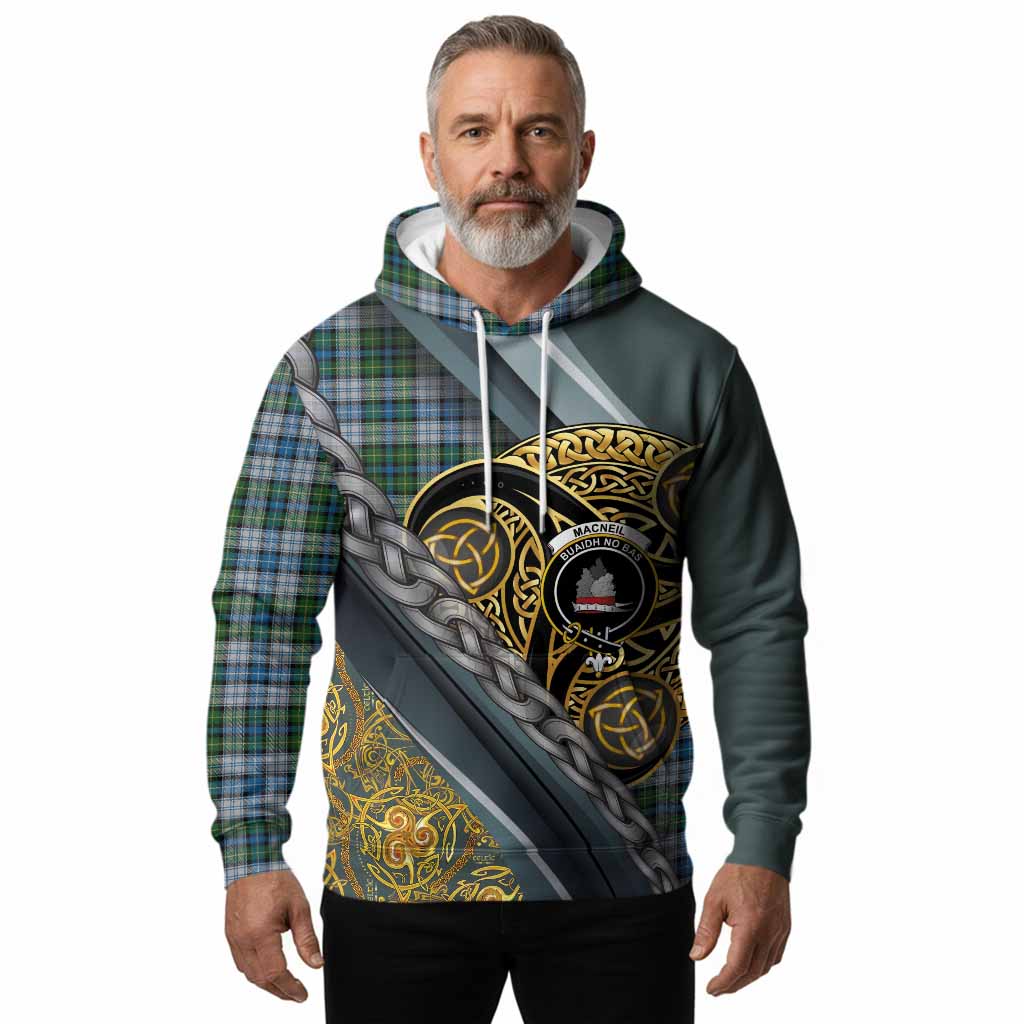 MacNeil (McNeil) Tartan Crest Hoodie Scottish Triskele Celtic
