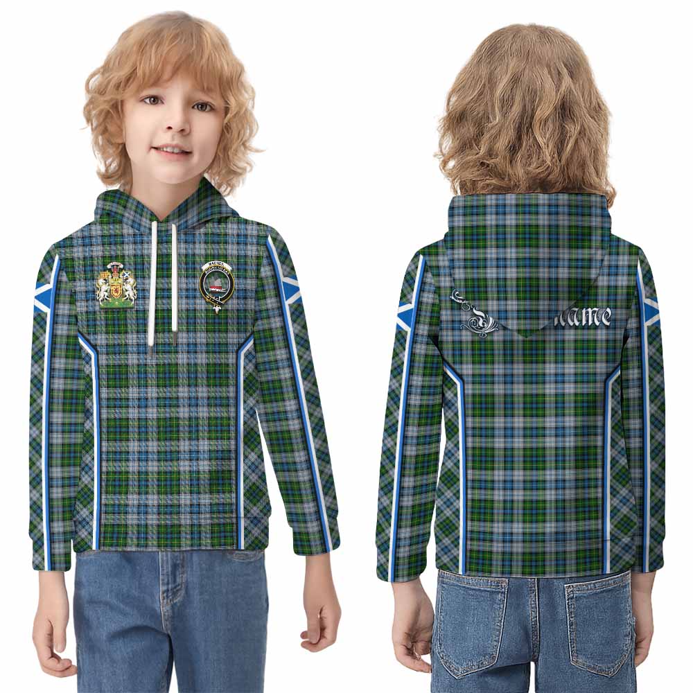 MacNeil (McNeil) Tartan Crest Kid Hoodie Scotland Coat of Arm Flag Style - Tartan Vibes Clothing