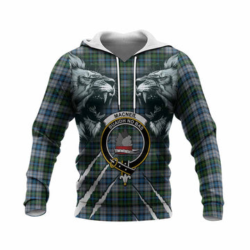 MacNeil (McNeil) Tartan Crest Knitted Hoodie Ferocious Lion Style
