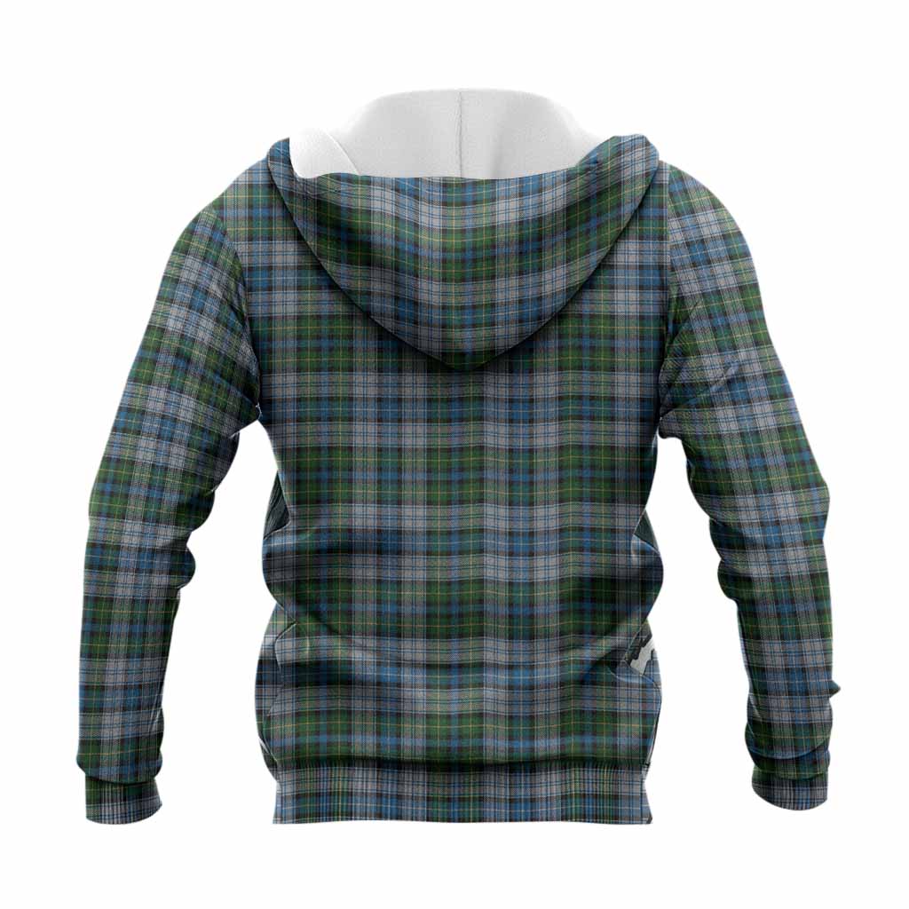 MacNeil (McNeil) Tartan Crest Knitted Hoodie Ferocious Lion Style
