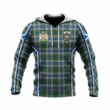 MacNeil (McNeil) Tartan Crest Knitted Hoodie Scotland Coat of Arm Flag Style - Tartan Vibes Clothing