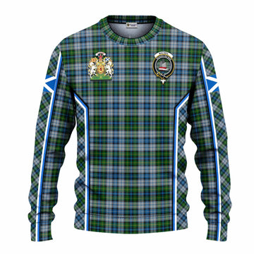 MacNeil (McNeil) Tartan Crest Knitted Sweater Scotland Coat of Arm Flag Style