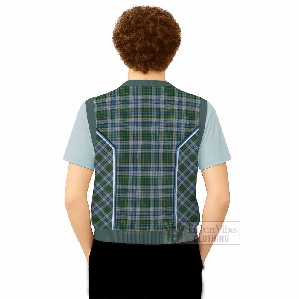 MacNeil (McNeil) Tartan Crest Knitted V-Neck Vest Scotland Coat of Arm Flag Style - Tartan Vibes Clothing