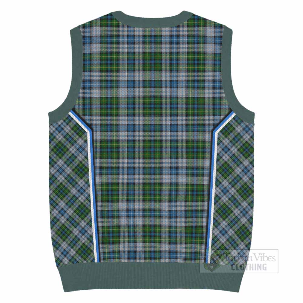 MacNeil (McNeil) Tartan Crest Knitted V-Neck Vest Scotland Coat of Arm Flag Style - Tartan Vibes Clothing