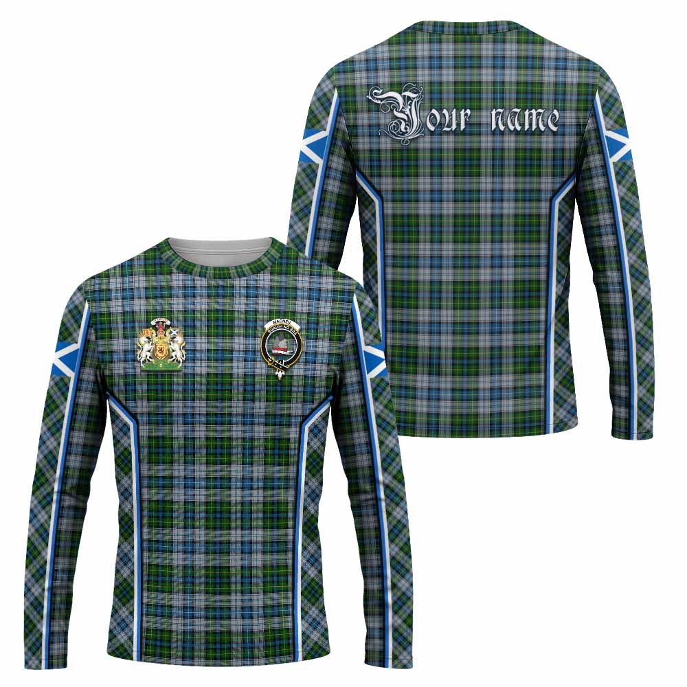 MacNeil (McNeil) Tartan Crest Long Sleeve T-Shirt Scotland Coat of Arm Flag Style - Tartan Vibes Clothing