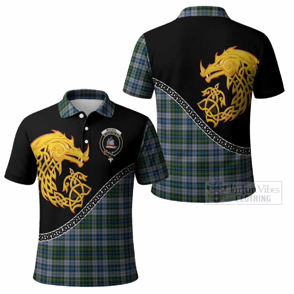 MacNeil (McNeil) Tartan Crest Polo Shirt Legendary Dragon Knot Half Style