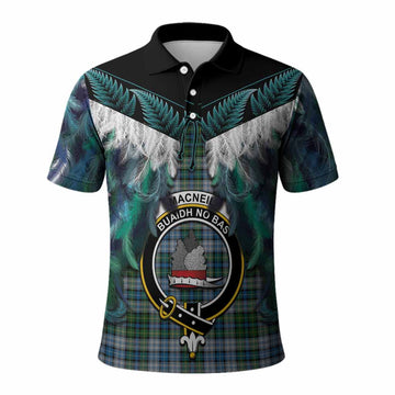MacNeil (McNeil) Tartan Crest Polo Shirt New Zealand Maori Korowai Cloak