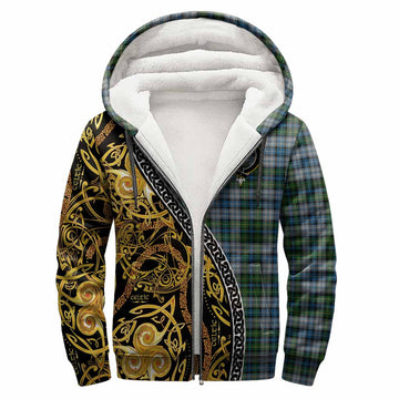 MacNeil (McNeil) Tartan Crest Sherpa Hoodie Celtic Knot and Triple Trickle Spiral Symbols