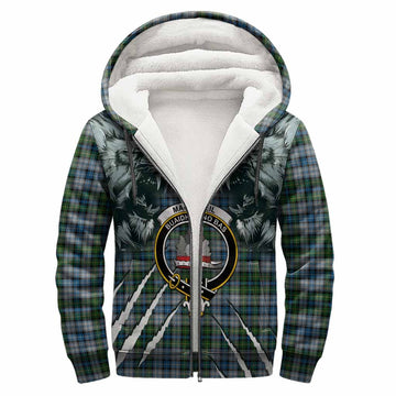 MacNeil (McNeil) Tartan Crest Sherpa Hoodie Ferocious Lion Style