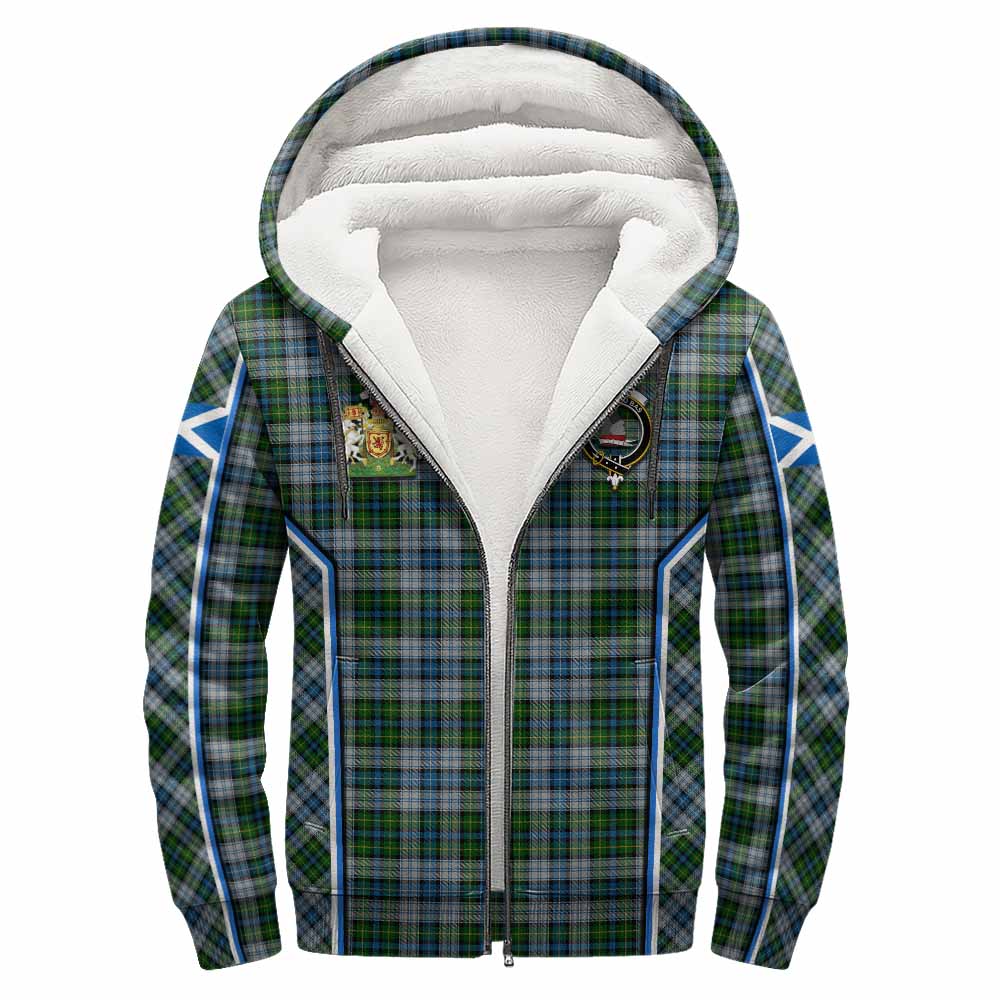 MacNeil (McNeil) Tartan Crest Sherpa Hoodie Scotland Coat of Arm Flag Style - Tartan Vibes Clothing