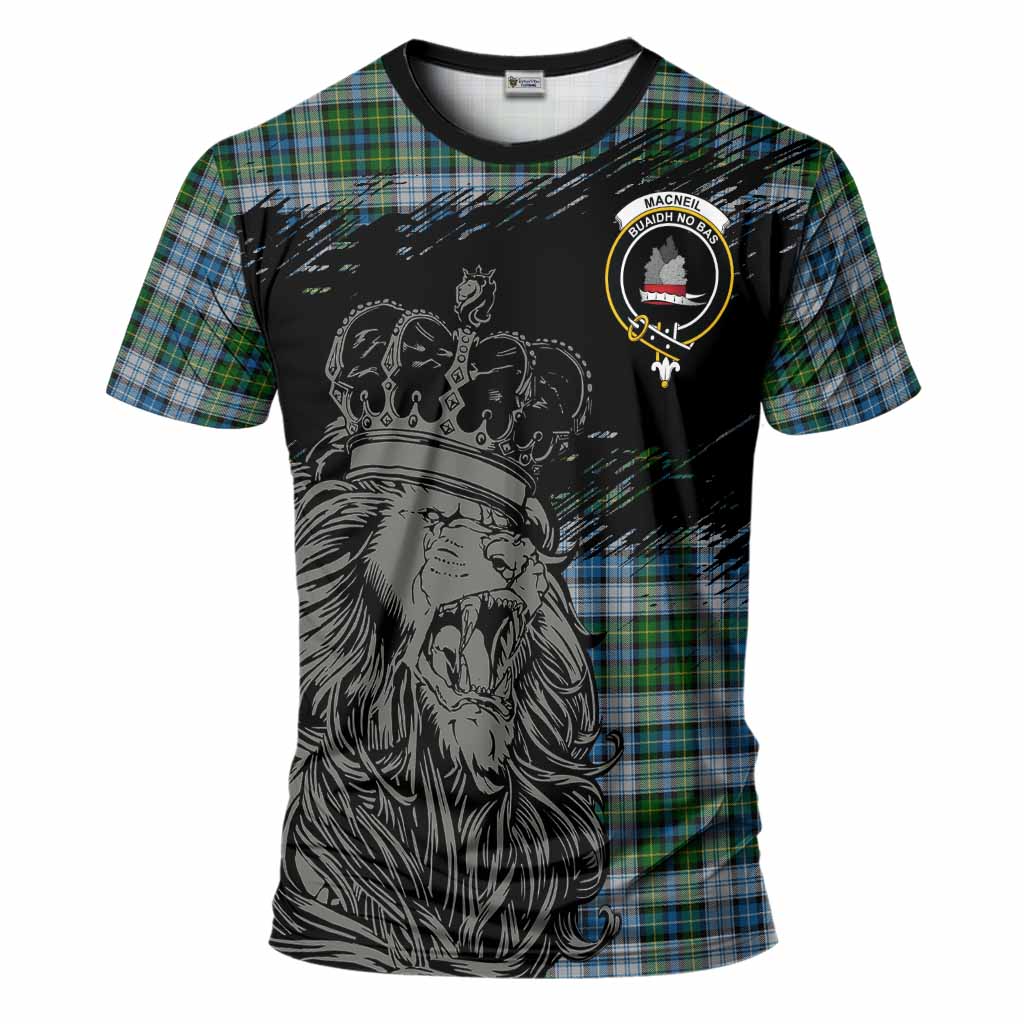 MacNeil (McNeil) Tartan Crest T-Shirt Crowned Lion Heritage Style