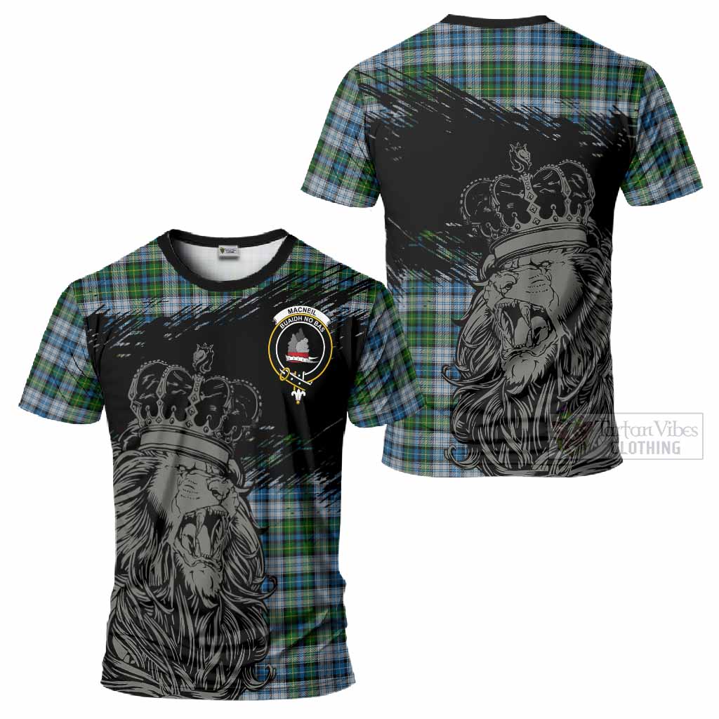 MacNeil (McNeil) Tartan Crest T-Shirt Crowned Lion Heritage Style