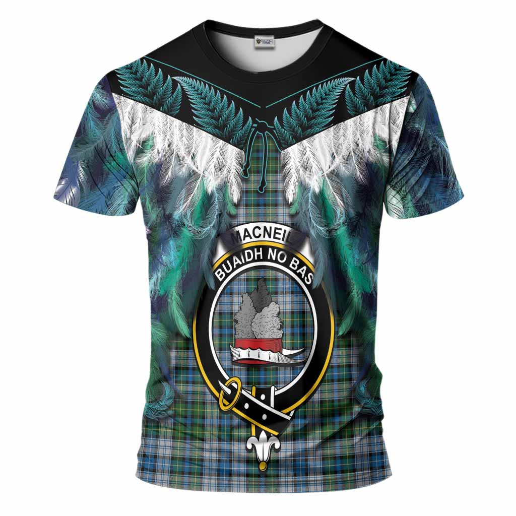 MacNeil (McNeil) Tartan Crest T-Shirt New Zealand Maori Korowai Cloak