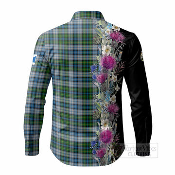 MacNeil (McNeil) Tartan Crest Thistle Floral Long Sleeve Button Shirts - Tartan Vibes Clothing
