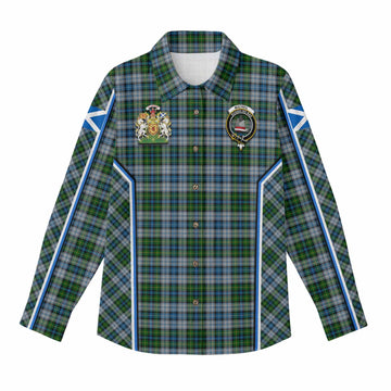 MacNeil (McNeil) Tartan Crest Women Casual Shirt Scotland Coat of Arm Flag Style - Tartan Vibes Clothing