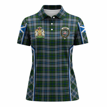 MacNeil (McNeil) Tartan Crest Women's Polo Shirt Scotland Coat of Arm Flag Style