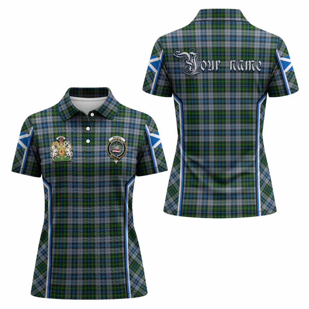 MacNeil (McNeil) Tartan Crest Women's Polo Shirt Scotland Coat of Arm Flag Style - Tartan Vibes Clothing