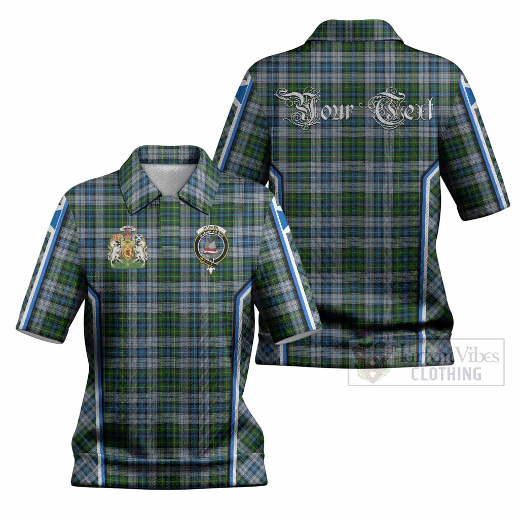 MacNeil (McNeil) Tartan Crest Women’s Polo Sweater Top Scotland Coat of Arm Flag Style