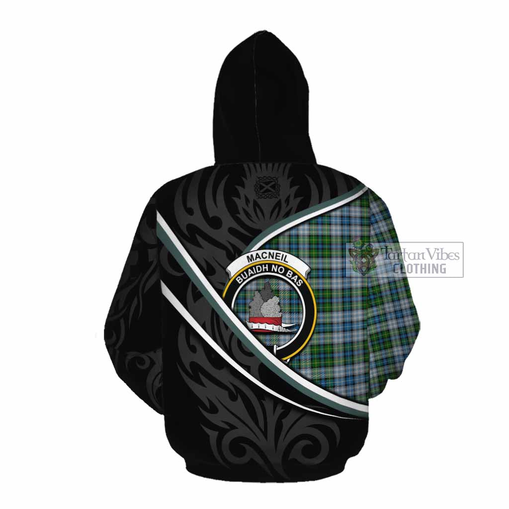 MacNeil (McNeil) Tartan Family Crest Cotton Hoodie Celtic Scottish Thistle Floral - Tartan Vibes Clothing