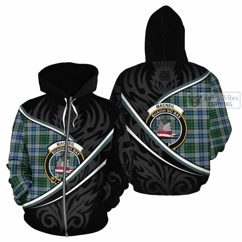 MacNeil (McNeil) Tartan Family Crest Cotton Hoodie Celtic Scottish Thistle Floral - Tartan Vibes Clothing