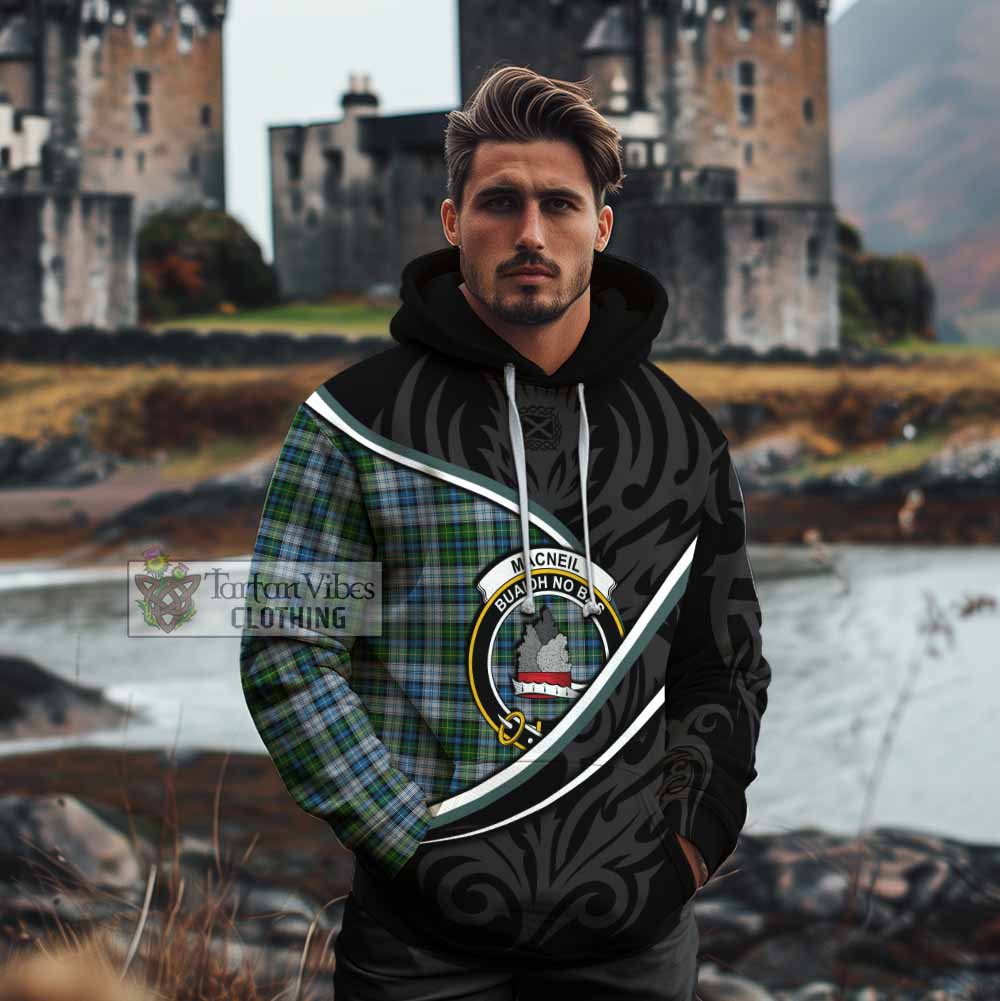 MacNeil (McNeil) Tartan Family Crest Cotton Hoodie Celtic Scottish Thistle Floral - Tartan Vibes Clothing