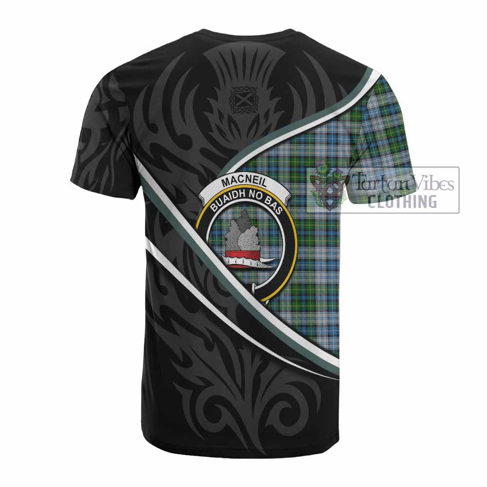 MacNeil (McNeil) Tartan Family Crest Cotton T-shirt Celtic Scottish Thistle Floral - Tartan Vibes Clothing