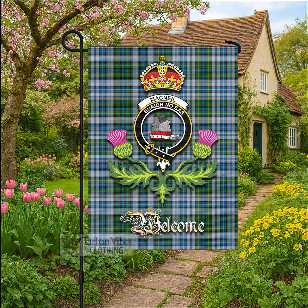MacNeil (McNeil) Tartan Family Crest Garden Flag Royal Thistle Welcome Style - Tartan Vibes Clothing