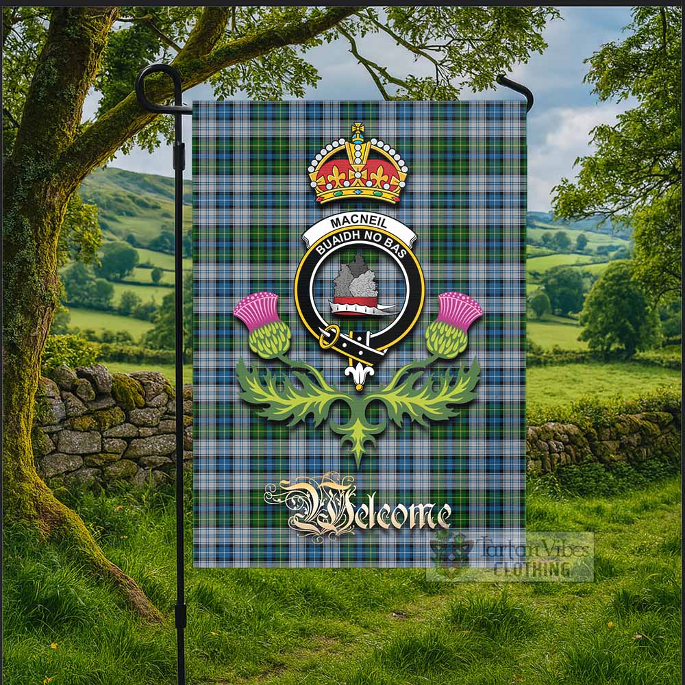 MacNeil (McNeil) Tartan Family Crest Garden Flag Royal Thistle Welcome Style - Tartan Vibes Clothing