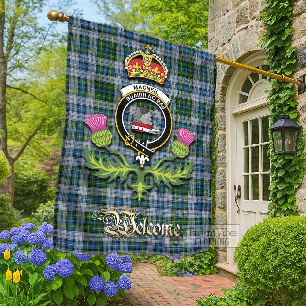 MacNeil (McNeil) Tartan Family Crest Garden Flag Royal Thistle Welcome Style - Tartan Vibes Clothing