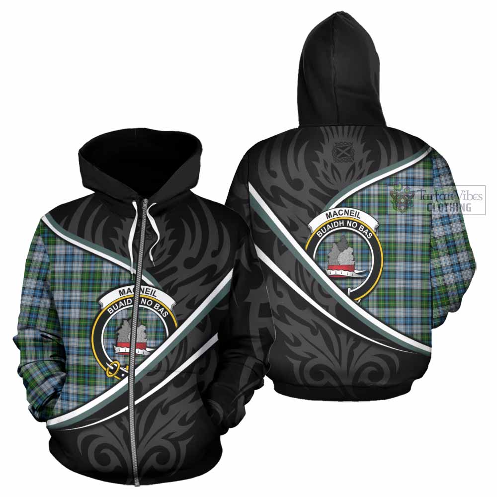MacNeil (McNeil) Tartan Family Crest Hoodie Celtic Scottish Thistle Floral - Tartan Vibes Clothing