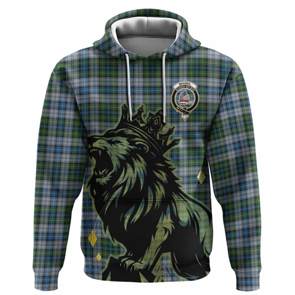 MacNeil (McNeil) Tartan Family Crest Hoodie Crowned Lion Roaring